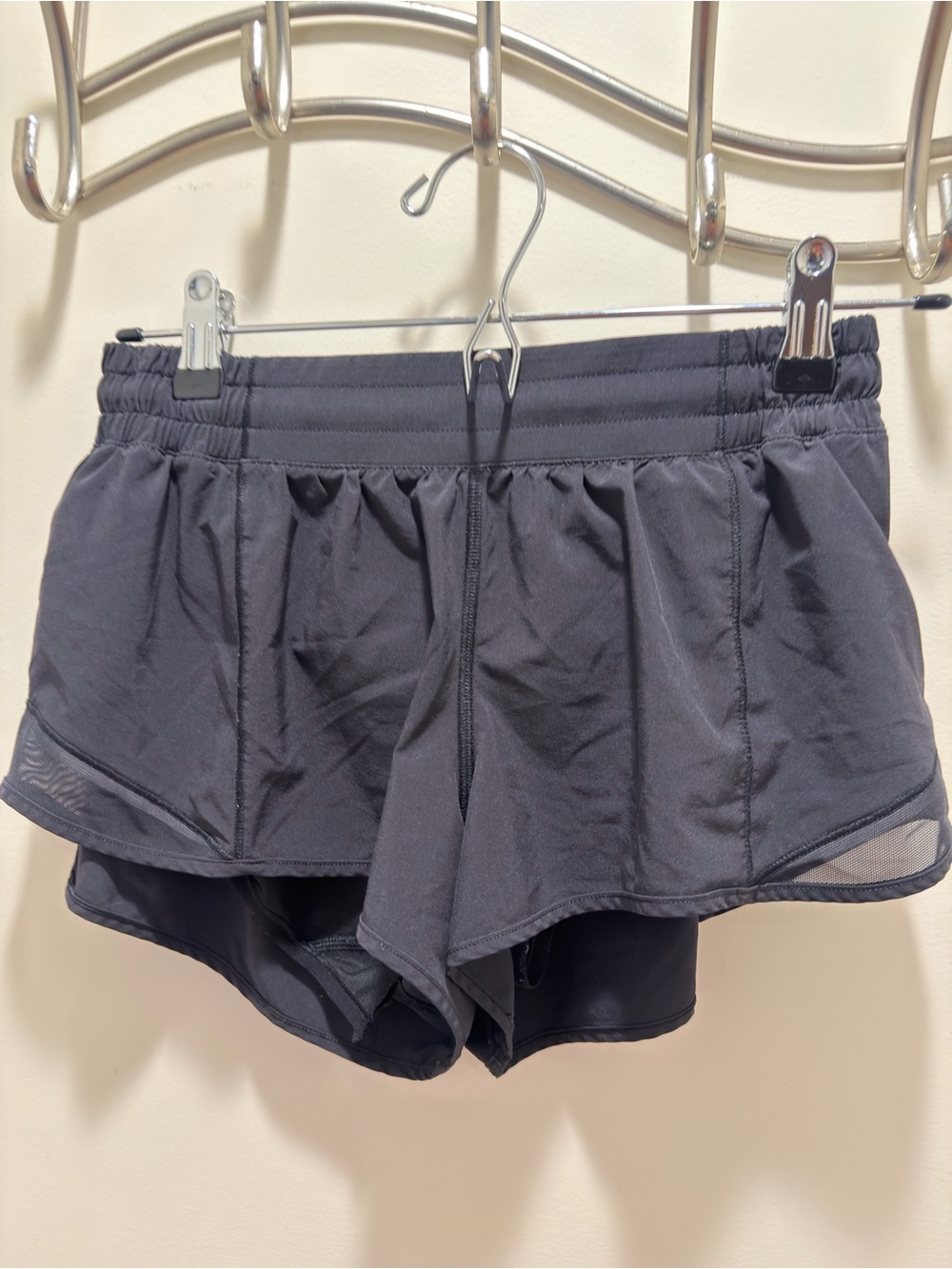 lululemon athletica Black Layered Athletic Shorts with Built-In Liner